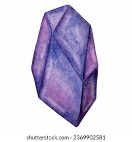 Watercolor vector colorful gemstones for decorating invitations