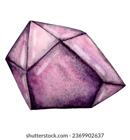 Watercolor vector colorful gemstones for decorating invitations