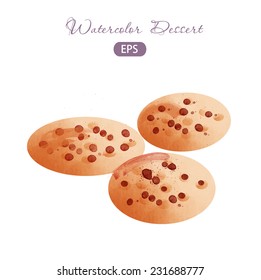 Watercolor vector cookie