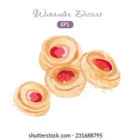 Watercolor vector cookies