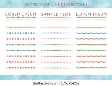 Ribbons Borders Dividers Patterns Set Hand Stock Vector (Royalty Free ...