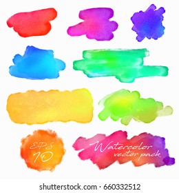 Watercolor Vector Elements for Design