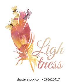 watercolor vector feather lightness