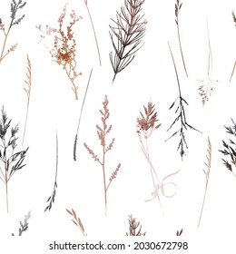 Watercolor vector floral seamless pattern