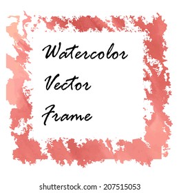 Watercolor vector frame.