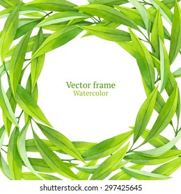 Watercolor vector frame with