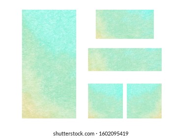 Watercolor vector, frame and banner