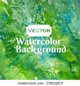 Watercolor vector green variation salt background