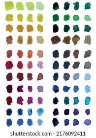  Aquarell, handgezeichnet, mehrfarbige Tropfen, Schlaganfälle