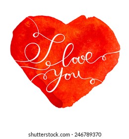 Watercolor vector heart