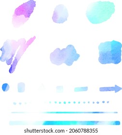 un conjunto de iconos de vectores de color de agua
