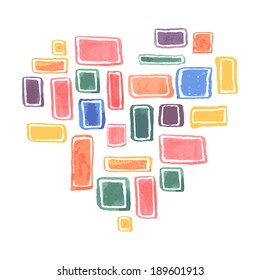 Watercolor vector illustration. 