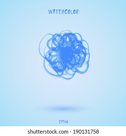Watercolor vector illustration.