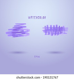 Watercolor vector illustration.