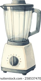 Watercolor Vector Illustration of a blender