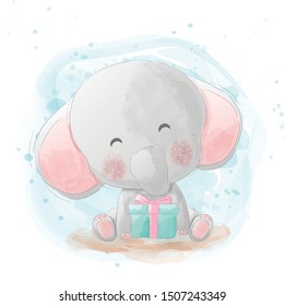 watercolor vector illustration is cute, design can be used for print and digital media
