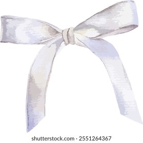 watercolor vector illustrations of bows