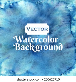 Watercolor vector indigo and blue salt background