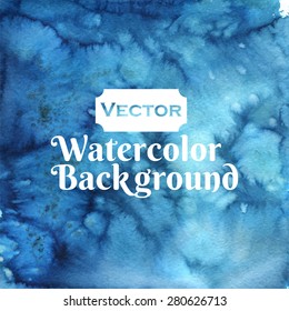 Watercolor vector indigo and blue salt background