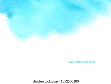 watercolor vector, light blue background