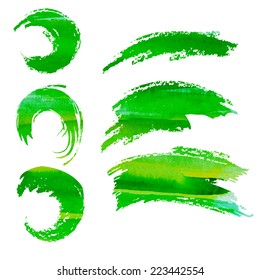 watercolor vector paint splat in green