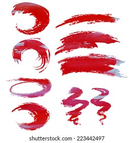 watercolor vector paint splat in red