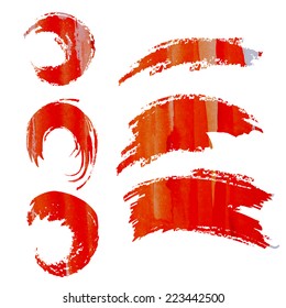 watercolor vector paint splat in red