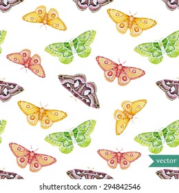 watercolor vector pattern butterfly bright butterfly