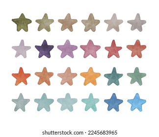 Watercolor vector pattern with color stars. Backdrop pattern for design, paper, fabric