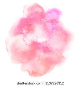 Watercolor vector pink texture