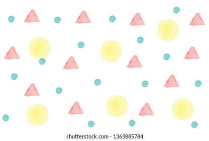 Watercolor vector polka dot background. Pastel wallpaper texture for template, web design and social media advertising. EPS10