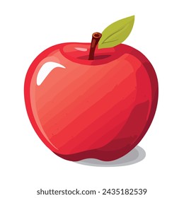 Watercolor vector of a red apple, isolated on a white background, Drawing clipart, Illustration, Graphic Painting.
