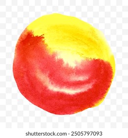 Watercolor vector red and yellow Background. Watercolor Wash. Ombre Watercolor Background.