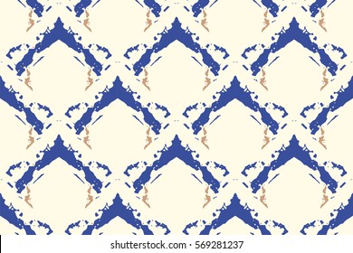Vector de color de agua fondo transparente en estilo étnico. Fondo Ikat Spring Interminable Con Patrón Geométrico. Impresión tribal de amor exótico.