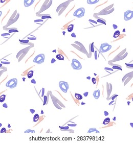 Watercolor vector seamless pattern. Can be used for wallpaper, pattern fills, web page background,surface textures. Artistic style watercolor vector.