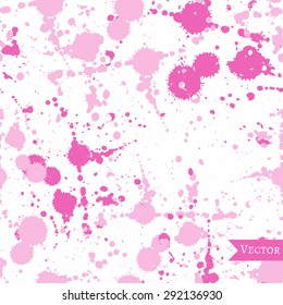 Watercolor vector seamless pattern with colorful blots. Grunge allover print.