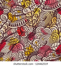 Watercolor vector seamless pattern. Copy that square to the side and you'll get seamlessly tiling pattern which gives the resulting image ability to be repeated or tiled without visible seams.