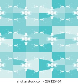 Watercolor vector seamless pattern with dye tie pattern. Aztec allover print.