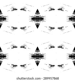 Watercolor vector seamless pattern with dye tie pattern. Aztec allover print.