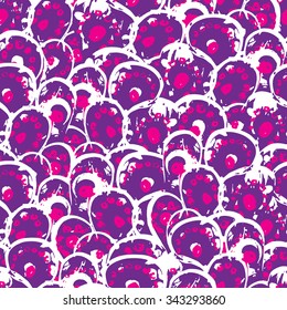 Watercolor vector seamless pattern with feathers. Ethnic repeated pattern with watercolor bird's feathers. Abstract ink background. Wallpaper with peacock feathers.