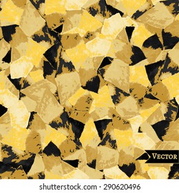 Watercolor vector seamless pattern with geometric print. Watercolour allover hipster texture. Grunge background.