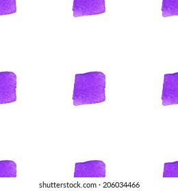 Watercolor vector seamless pattern with small color squares