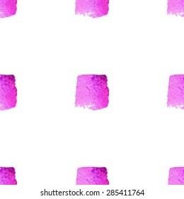 Watercolor vector seamless pattern with small color squares