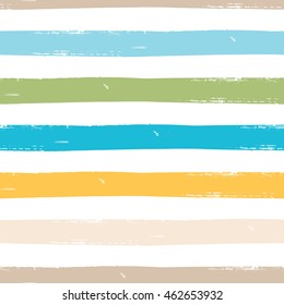 Watercolor vector seamless pattern with stripes. Dye striped background. Allover striped background for wallpapers and clothing.