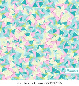 Watercolor vector seamless pattern with triangles. Hipster allover repeating print. Modern stylish background.