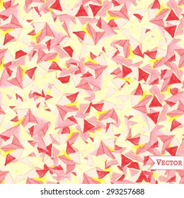 Watercolor vector seamless pattern with triangles. Hipster allover repeating print. Modern stylish background.