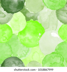 Watercolor vector seamless pattern for wallpaper, pattern fills, web page background, surface textures in  green color