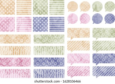 watercolor vector small frames and balloons