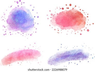 watercolor vector splashes; background for title and logo