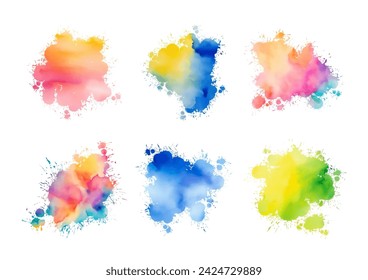 salpicaduras de vector de acuarela; fondo para título y logotipo